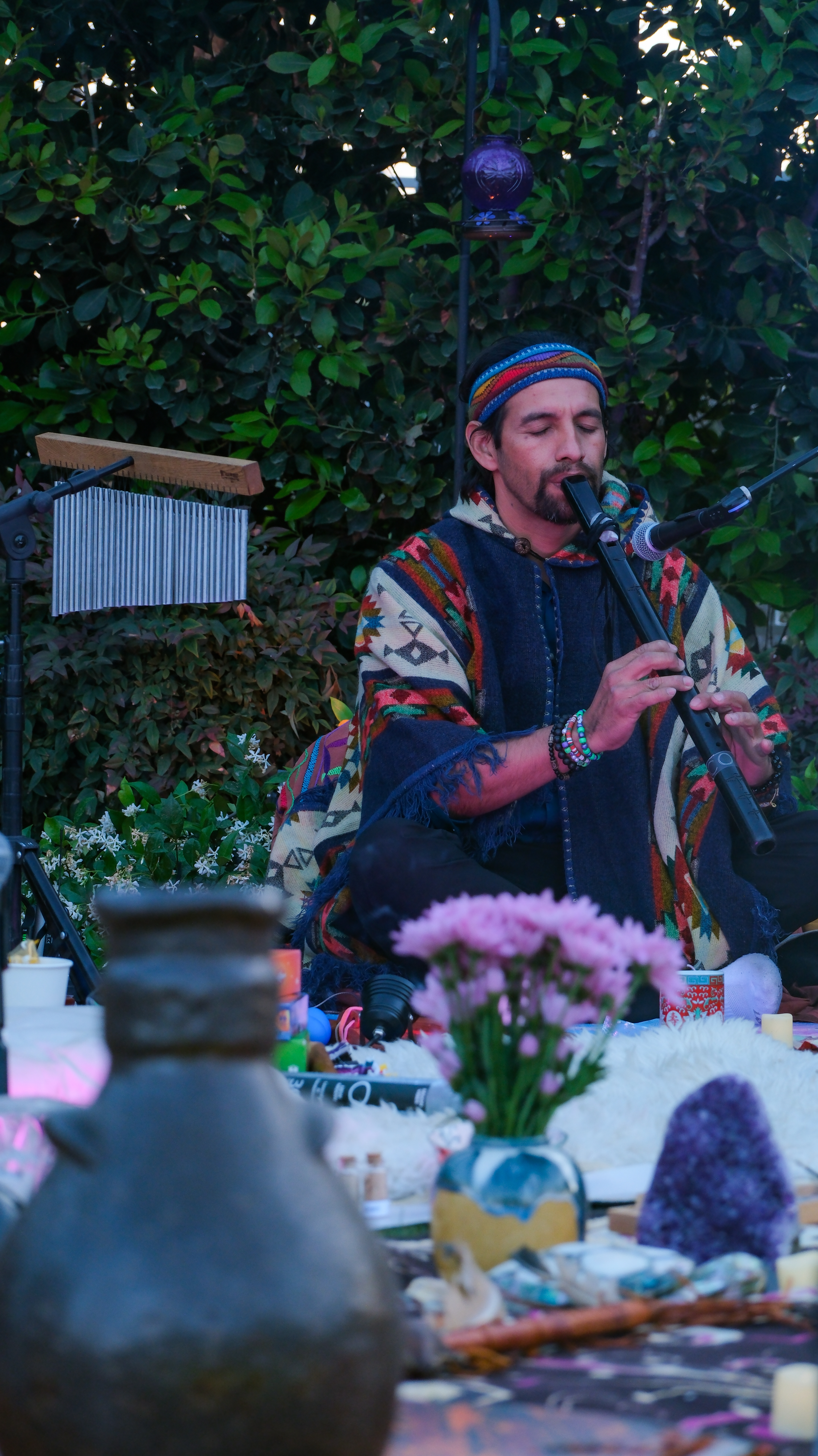 Sound ceremony with sacred instruments